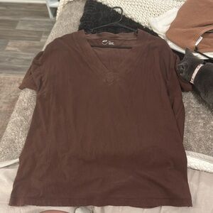 aerie medium brown oversized tshirt
